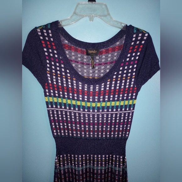 Laundry by Shelli Segal multi colored form fitting  knit dress in size Small - Picture 5 of 10